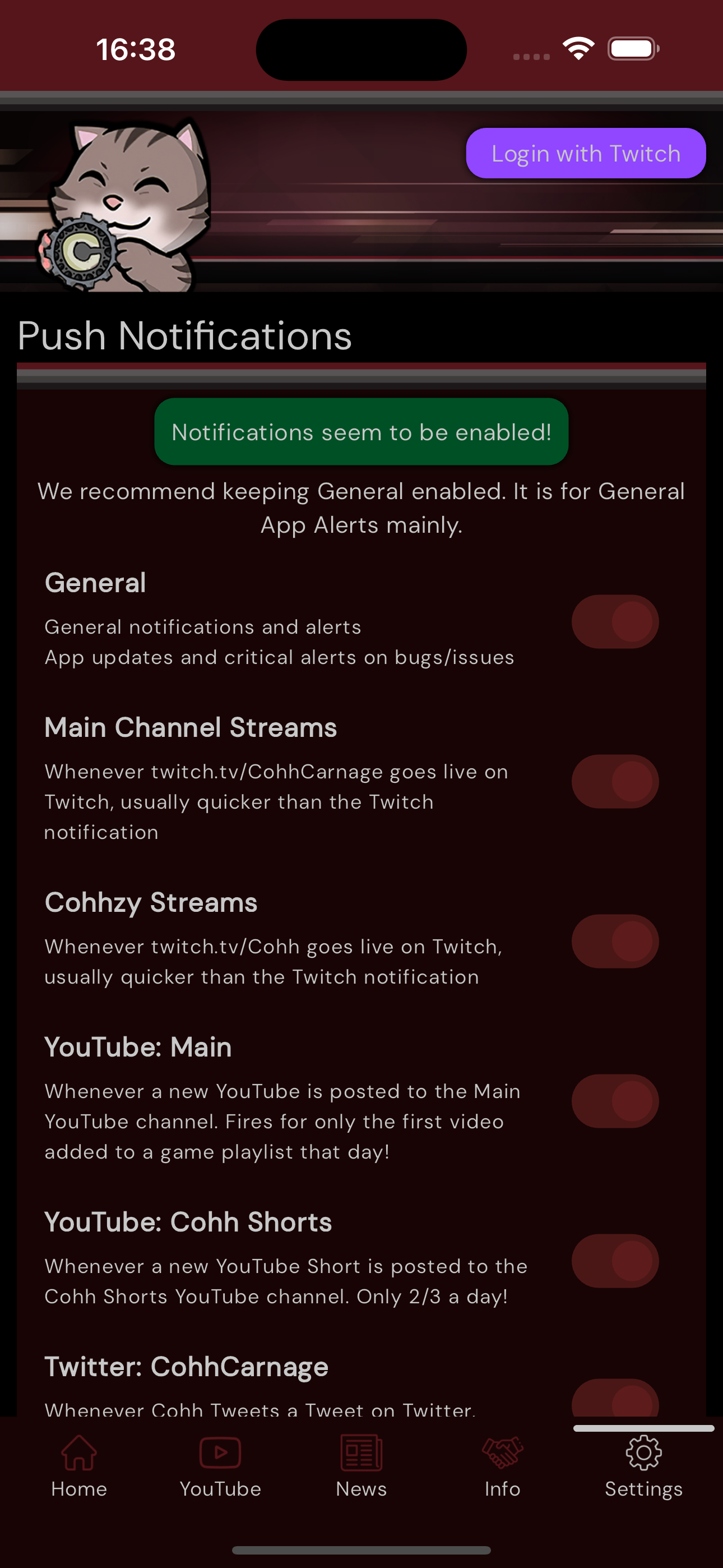 Settings/Notifications Settings/Notifications