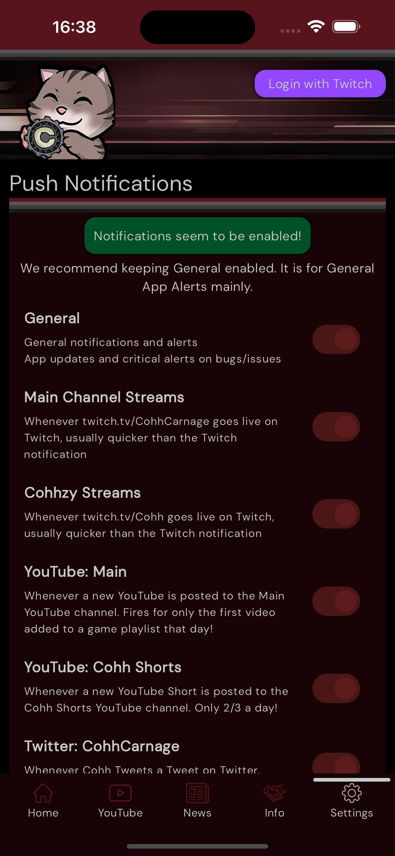 Settings/Notifications